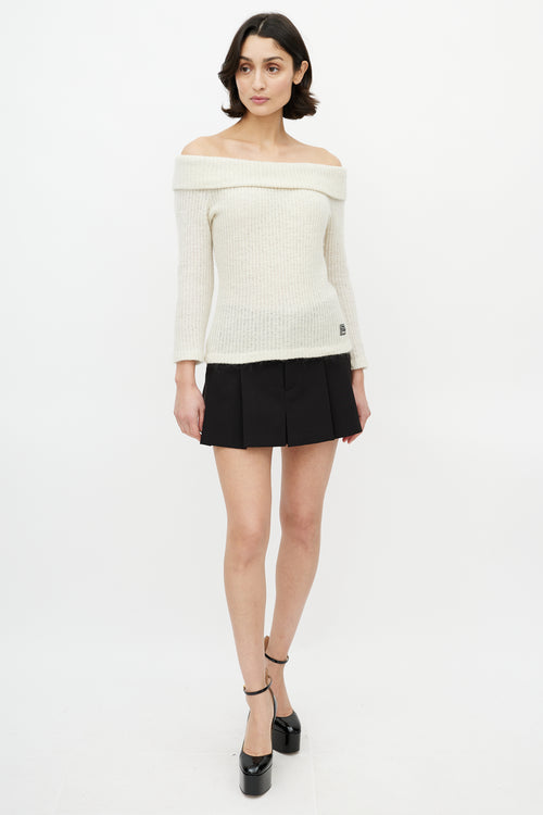 Versace Cream Wool Knit Sweater