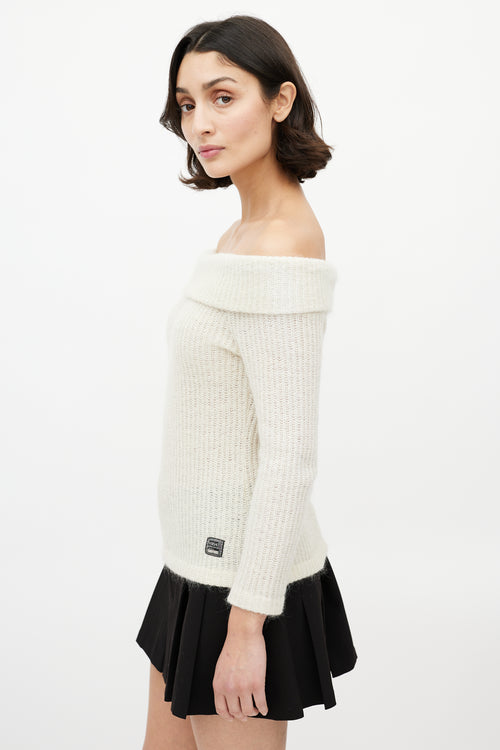 Versace Cream Wool Knit Sweater