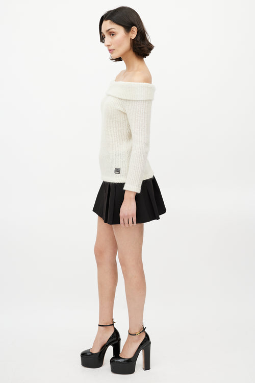 Versace Cream Wool Knit Sweater