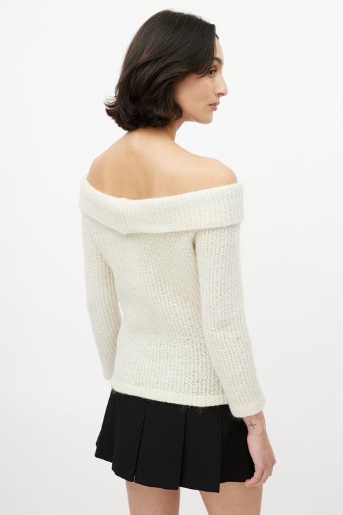 Versace Cream Wool Knit Sweater