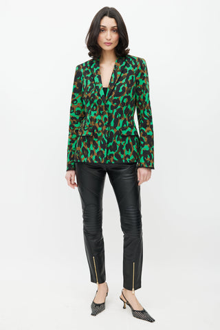 Versace Green 
Multicolour Camo Blazer