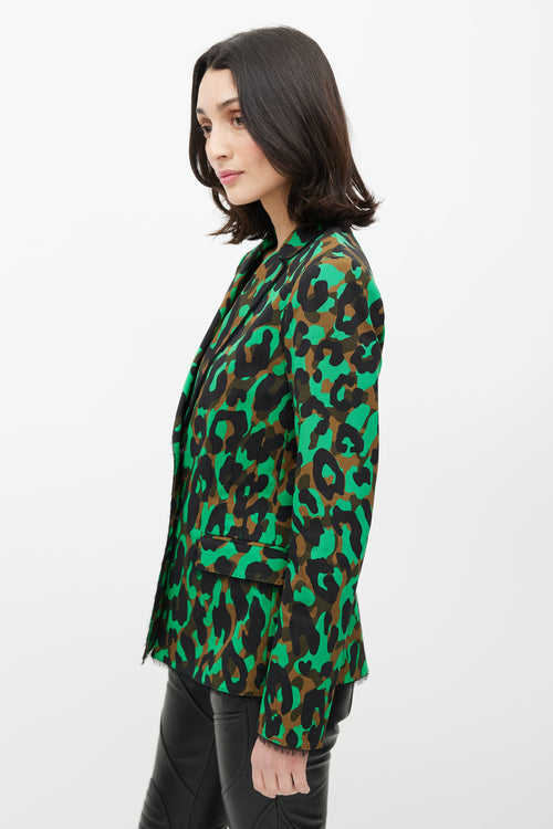 Versace Green 
Multicolour Camo Blazer