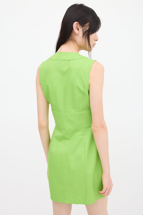 Versace Green Textured Shirt Dress