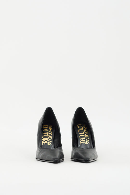 Versace Jeans Couture Black Leather Sadie Pump