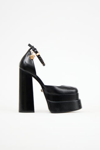 Versace Leather Medusa Aevitas Platform Heel