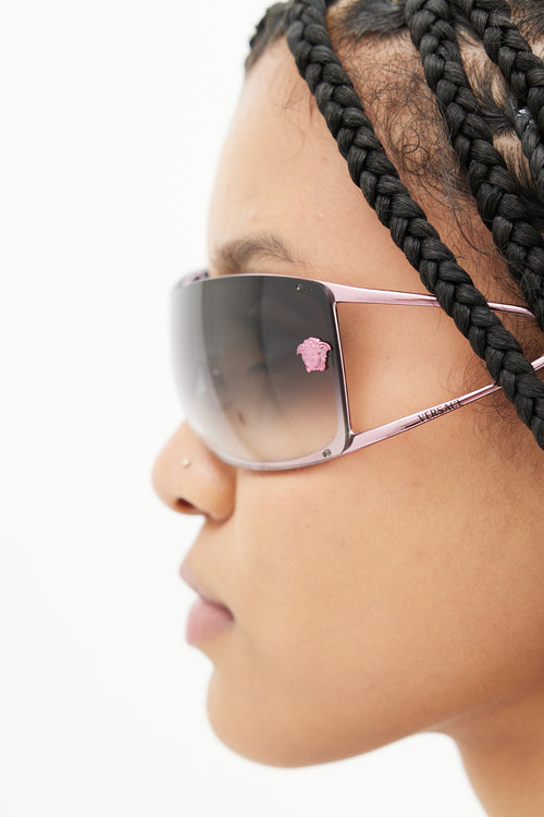 Versace Pink 1115/8G Shield Sunglasses