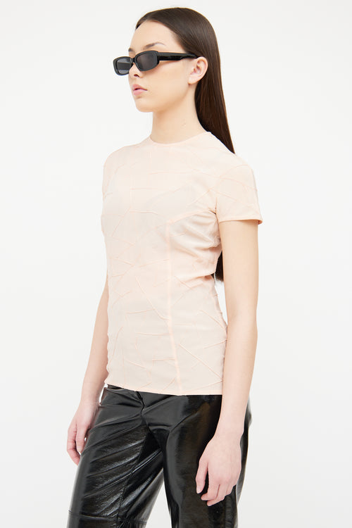 Gianni Versace Pink Geometric Top