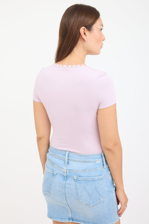 Versace Pink Studded Medusa T-Shirt