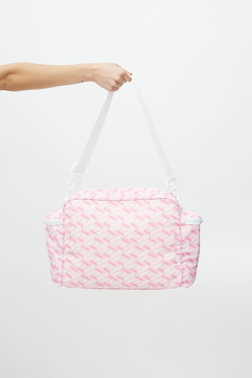 Versace Pink 
White La Greca Diaper Bag