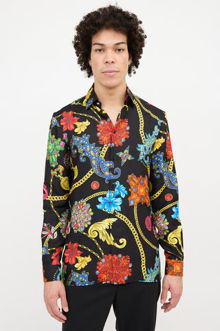 Versace Spring 2019 Silk Jewelry Shirt