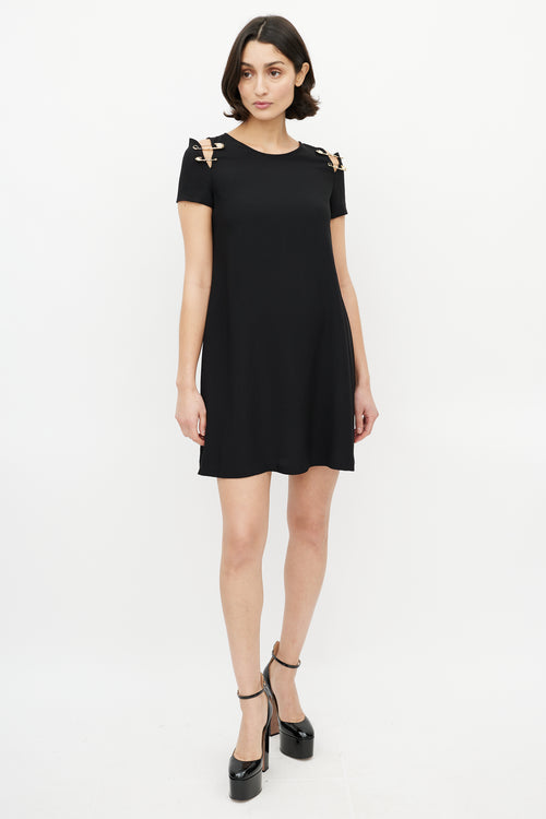 Versus Black 
Gold Safety Pin Dress