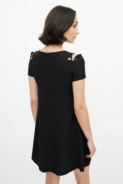 Versus Black 
Gold Safety Pin Dress