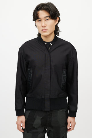 Versus Black Greca Bomber Jacket