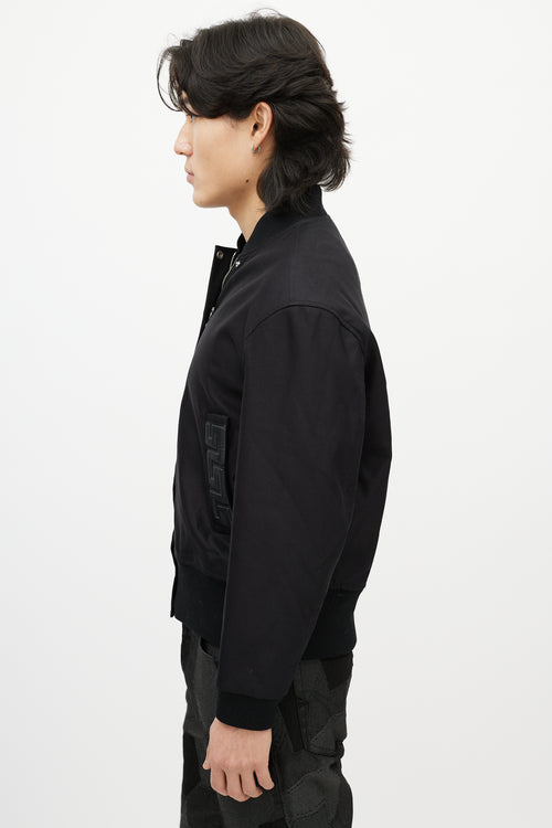 Versus Black Greca Bomber Jacket