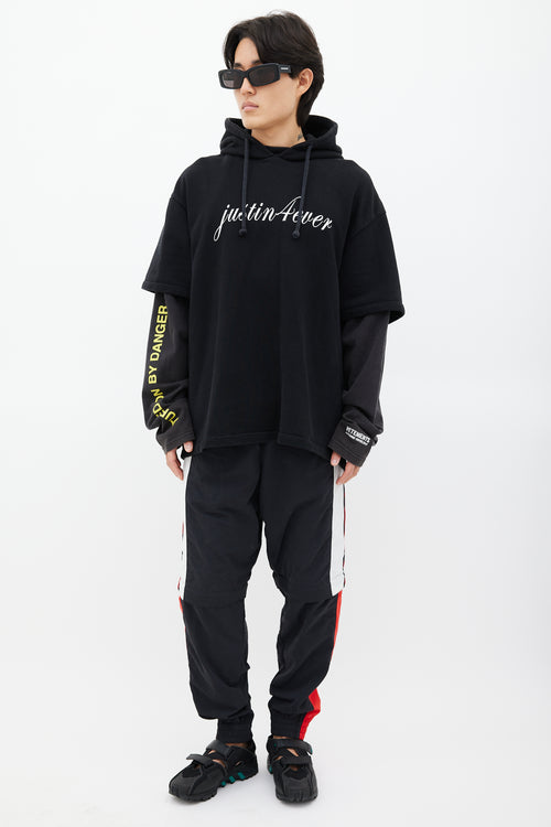 Vetements Black 
Multicolour Justin4ever Hoodie