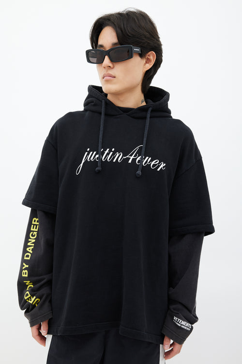 Vetements Black 
Multicolour Justin4ever Hoodie