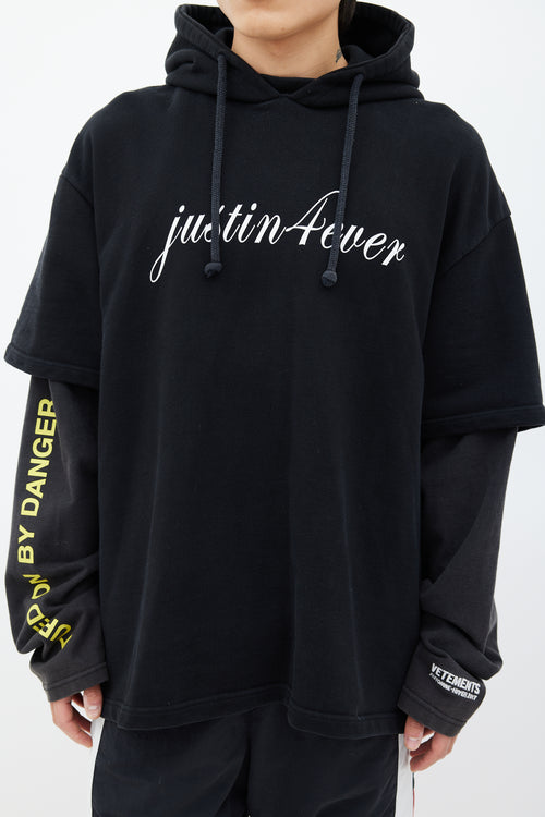 Vetements Black 
Multicolour Justin4ever Hoodie