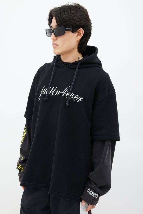 Vetements Black 
Multicolour Justin4ever Hoodie