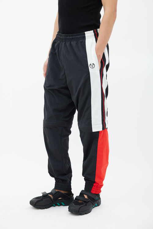 Vetements Black 
Multicolour Striped Convertible Track Pant