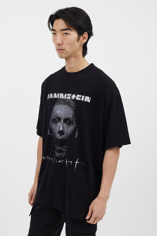 Vetements Black Rammstein Graphic T-Shirt