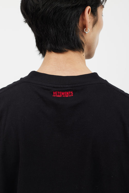 Vetements Black Rammstein Graphic T-Shirt