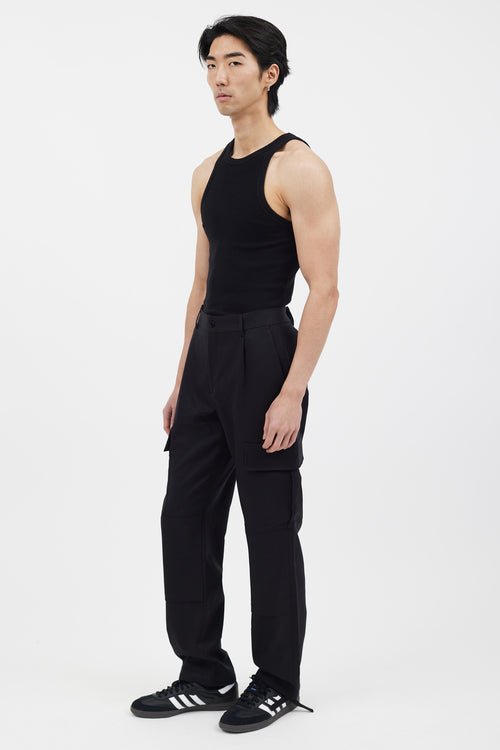 Vetements Black Straight Leg Cargo Pant