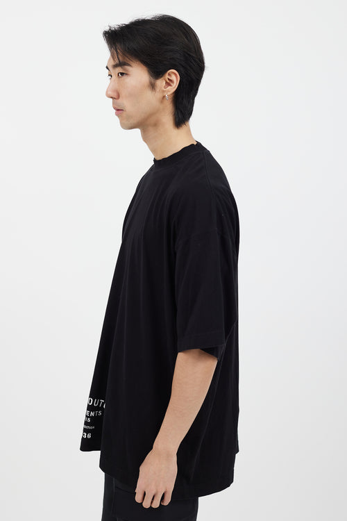 Vetements Black 
White 
Haute Couture
 T-Shirt