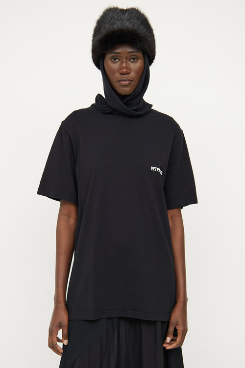 Vetements Black Bar Logo T-shirt