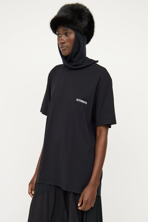 Vetements Black Bar Logo T-shirt