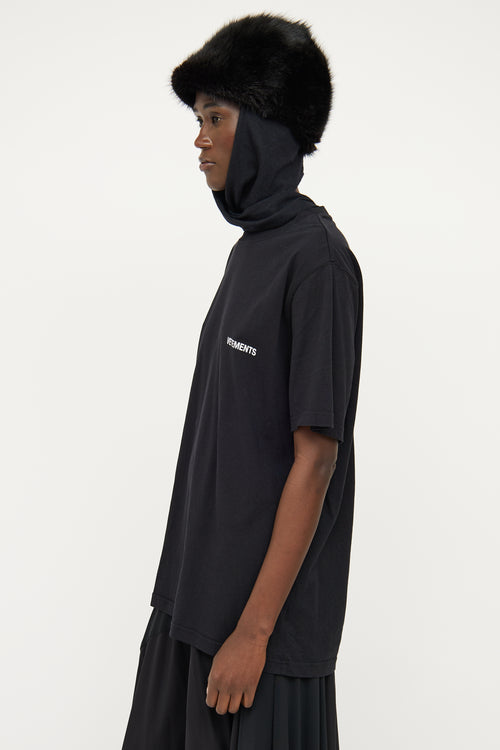 Vetements Black Bar Logo T-shirt