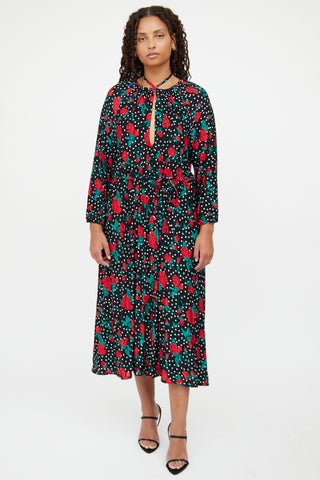 Vetements Black Multi Colour Floral Dress