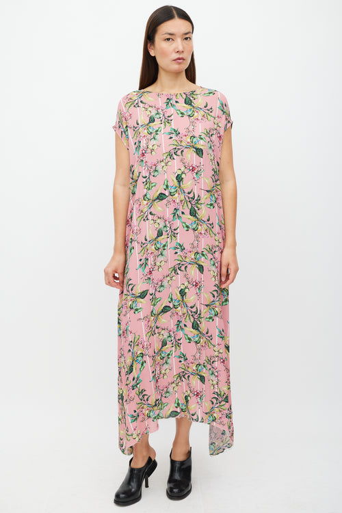 Vetements Pink 
Multicolour Floral Sleevelesss Dress