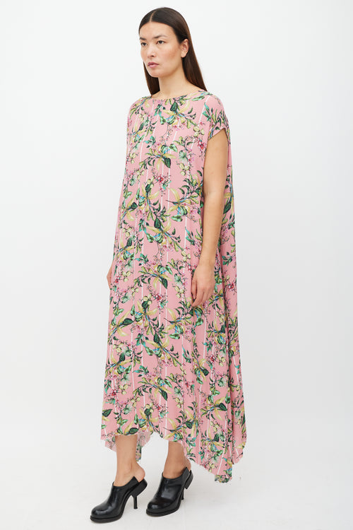 Vetements Pink 
Multicolour Floral Sleevelesss Dress