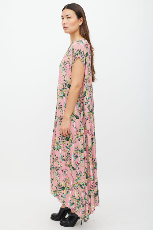 Vetements Pink 
Multicolour Floral Sleevelesss Dress