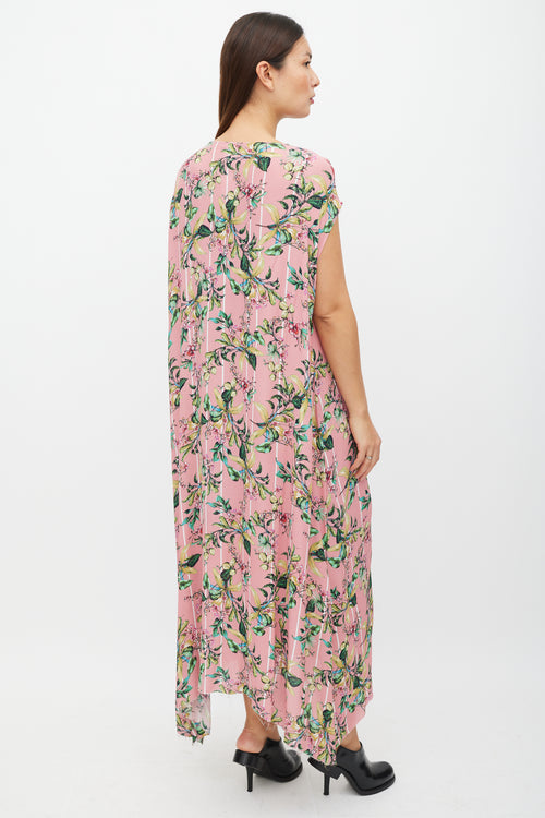 Vetements Pink 
Multicolour Floral Sleevelesss Dress