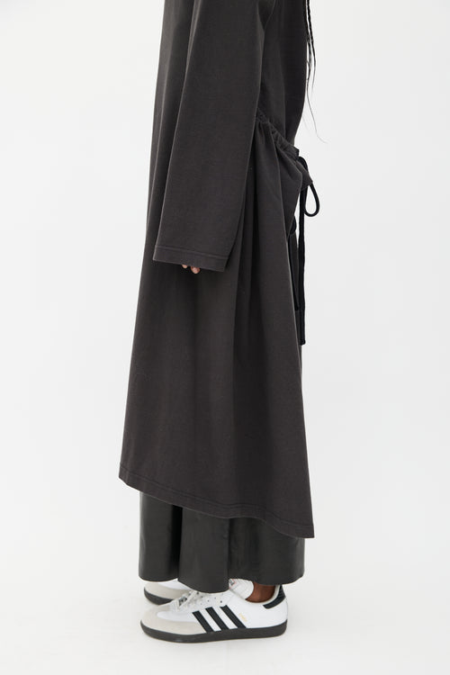 Vetements SS 2016 Faded Black Sweatshirt Wrap Dress