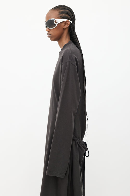 Vetements SS 2016 Faded Black Sweatshirt Wrap Dress