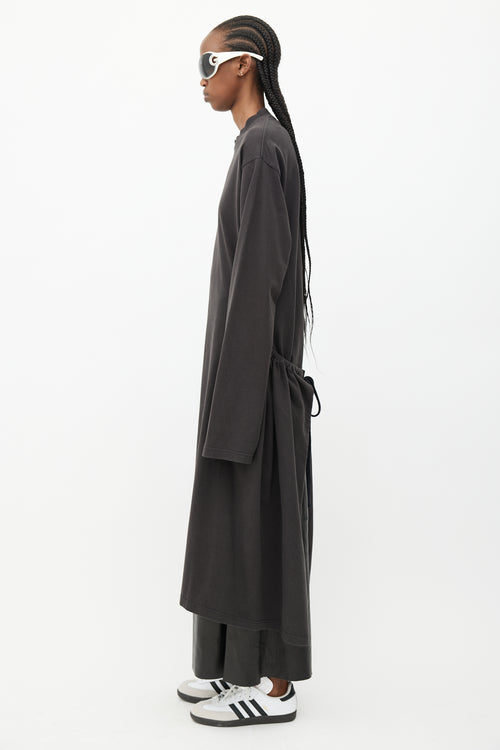 Vetements SS 2016 Faded Black Sweatshirt Wrap Dress