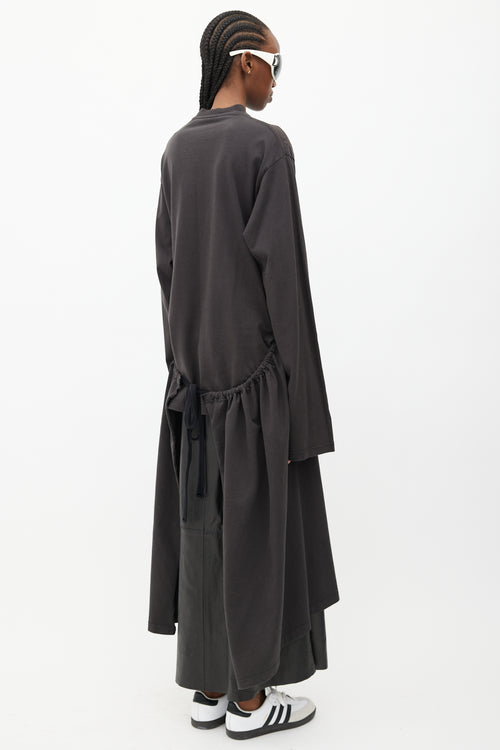 Vetements SS 2016 Faded Black Sweatshirt Wrap Dress