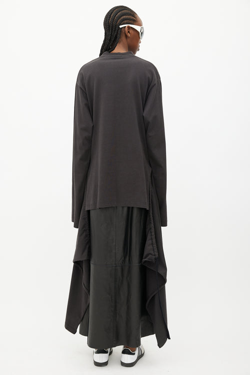 Vetements SS 2016 Faded Black Sweatshirt Wrap Dress