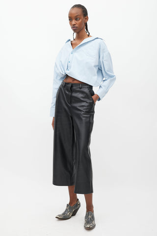 Vetements Summer 2015 Black Leather Cropped Pant