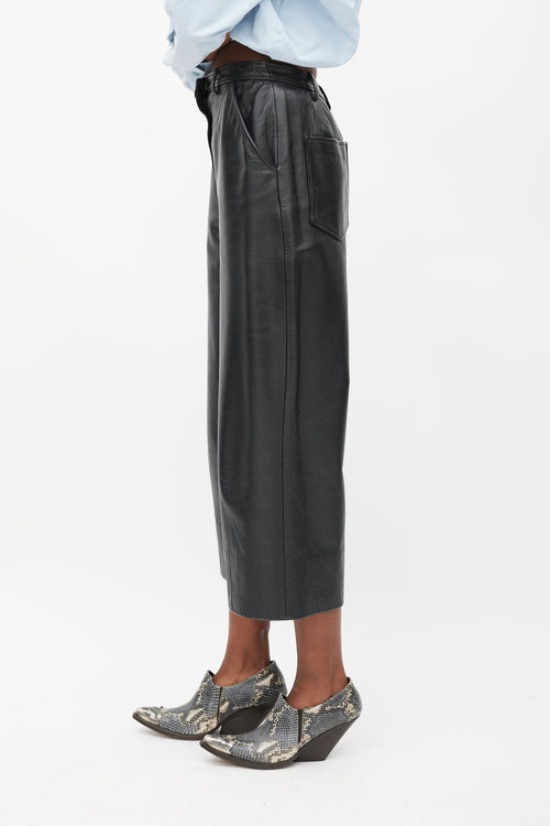 Vetements Summer 2015 Black Leather Cropped Pant