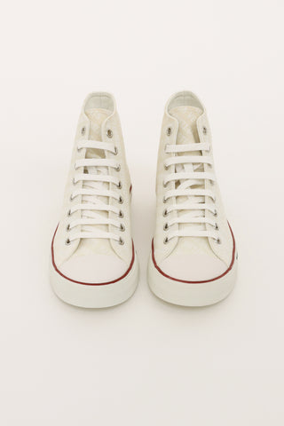 Vetements White Emoji Logo Canvas Sneakers