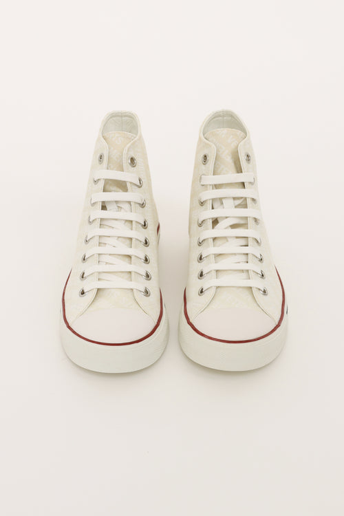 Vetements White Emoji Logo Canvas Sneakers