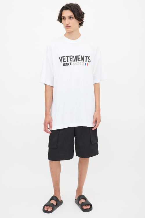 Vetements White Est.2013 Logo T-Shirt