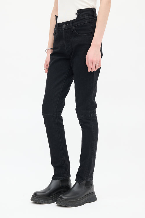 Vetements X Levi
s 2018 Raw Black Deconstructed Slim Jeans