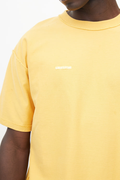 Vetements Yellow Heavyweight Cotton Inverted T-shirt