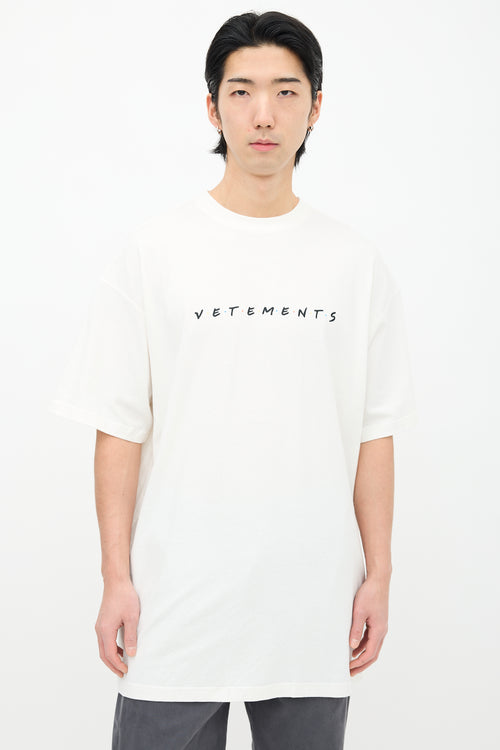 Vetements White Friends Logo T-Shirt