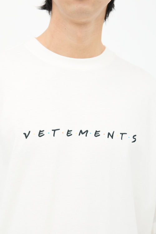 Vetements White Friends Logo T-Shirt