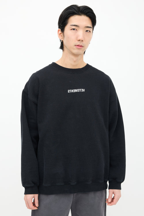 Vetements A/W 2020 Black Logo Sweatshirt